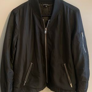 Kendall & Kylie Large Black Bomber Jacket